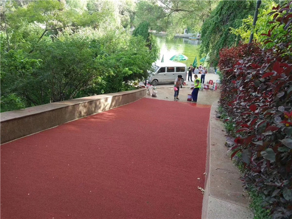忠县彩色路面施工